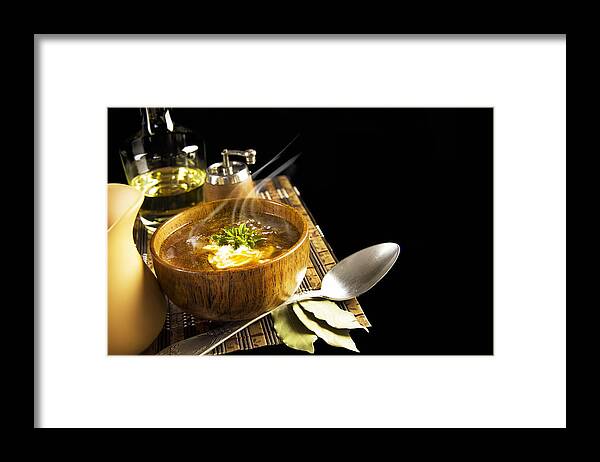Soup Framed Print featuring the photograph Soup by Jackie Russo