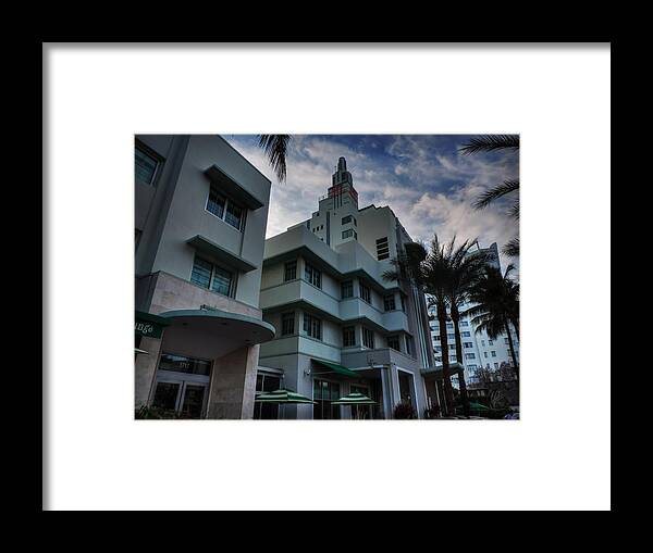 Miami Beach Framed Print featuring the photograph South Beach - Collins Avenue 004 by Lance Vaughn