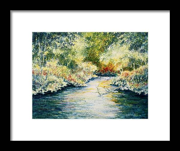 Watercolor Framed Print featuring the painting South Branch of the Little Wolf by Carolyn Rosenberger