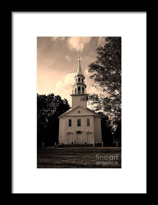 Church Framed Print featuring the photograph South Britain Congregational Church by Dani McEvoy