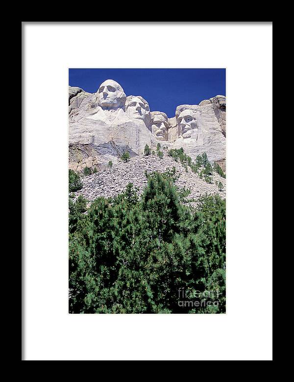 Mount Rushmore Framed Print featuring the photograph South Dakota, Keystone Mount Rushmore by American School