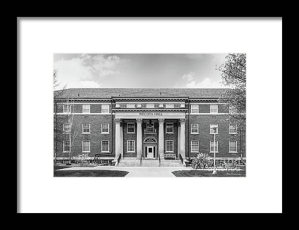 South Dakota State University Framed Print featuring the photograph South Dakota State University Wecota Hall by University Icons