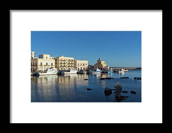 Landscape Framed Print featuring the photograph South Harbour Gallipoli by Allan Van Gasbeck