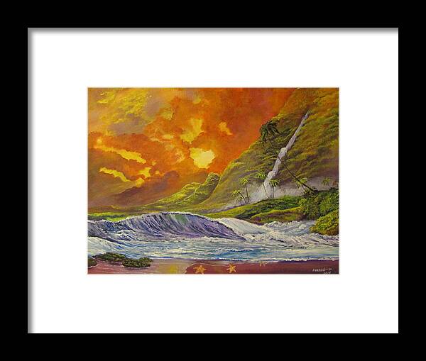 Vietnam Painting Framed Print featuring the painting Beautiful Vietnam by Dave Farrow