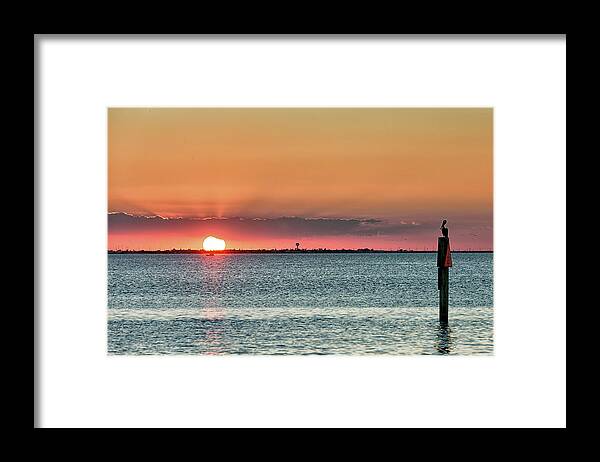 Beautiful Sunset Framed Print featuring the photograph South Padre Island Sunset by Victor Culpepper