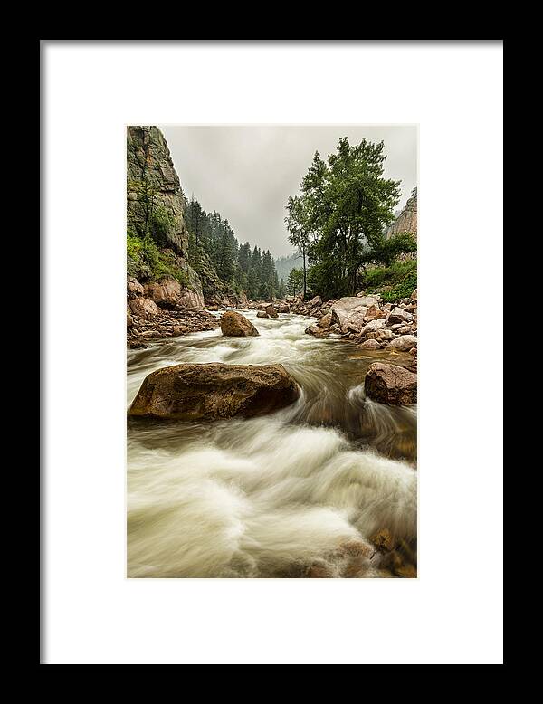 Water Framed Print featuring the photograph South St Vrain Canyon Portrait Boulder County CO by James BO Insogna