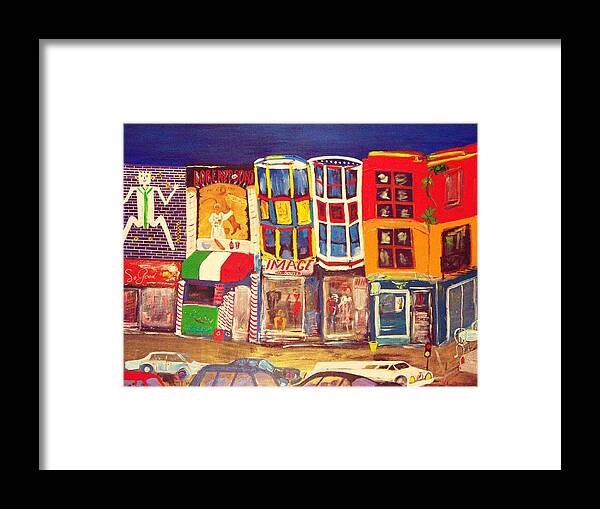  Framed Print featuring the painting South Street by Lilliana Didovic