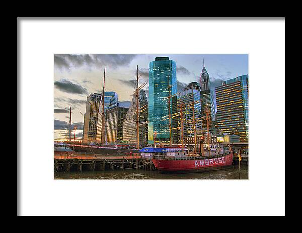 South Street Seaport Framed Print featuring the photograph South Street Seaport by Mitch Cat