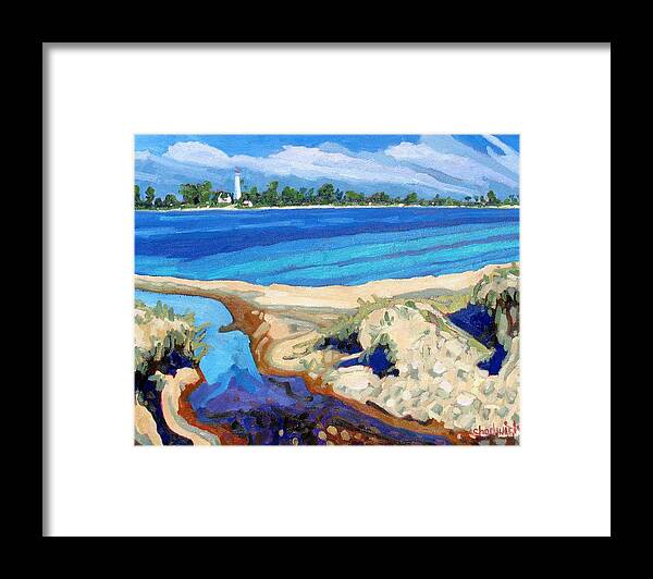 813 Framed Print featuring the painting Southampton Dunes by Phil Chadwick