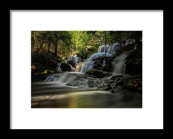 Garwin Fall Framed Print featuring the photograph Southern New Hampshire Garwin Falls by Juergen Roth