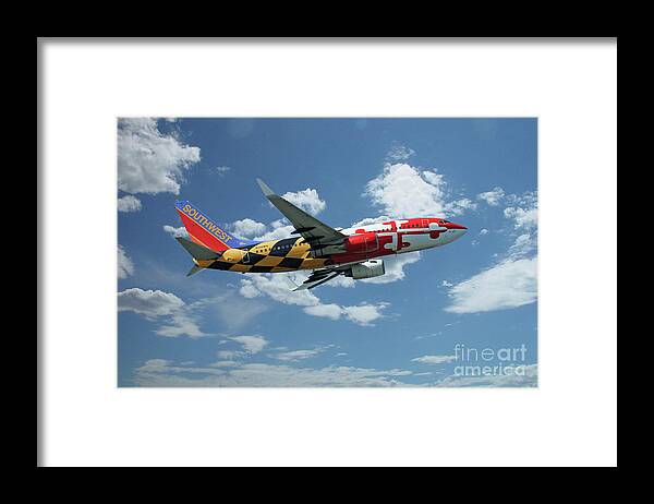 Boeing Framed Print featuring the digital art Southwest Airlines Boeing 737-3H4 by Airpower Art