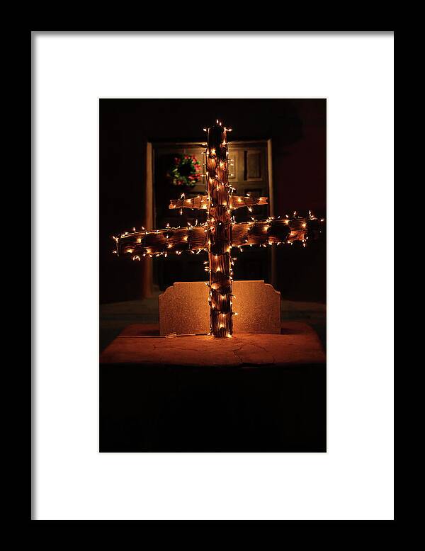 Cross Framed Print featuring the photograph Southwestern Christmas by David Diaz