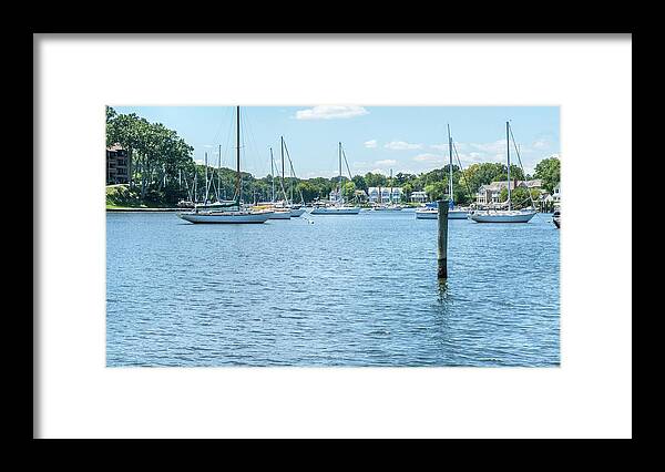 Annapolis Framed Print featuring the photograph Spa Creek in Blue by Charles Kraus
