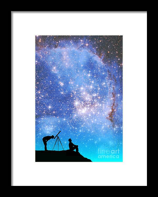 Astronomy Framed Print featuring the photograph Space Exploration by Larry Landolfi