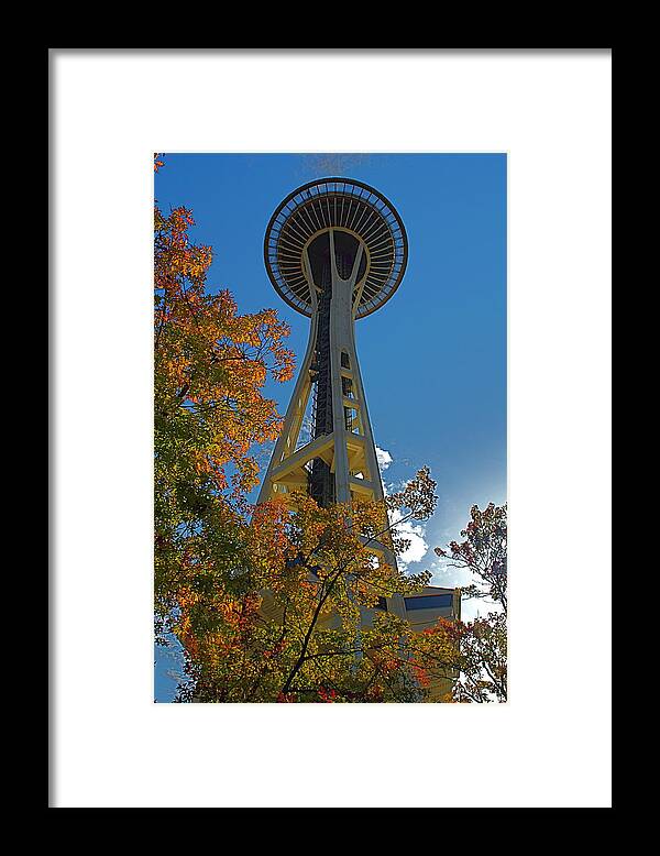 Space Needle Framed Print featuring the photograph Space Needle Autumn by Todd Kreuter