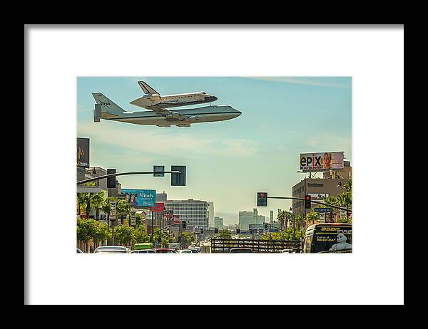 Space Shuttle Endeavour Framed Print featuring the digital art Space Shuttle Endeavour by Maye Loeser