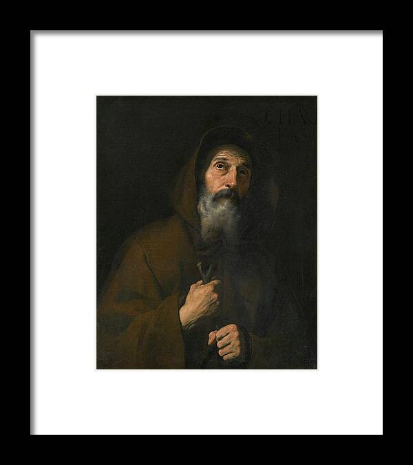 Jusepe De Ribera Framed Print featuring the painting Spagnoletto ST FRANCIS OF PAOLA by Jusepe de