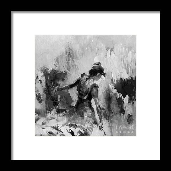 Dance Framed Print featuring the painting Spanish Dance 7734J by Gull G
