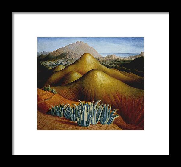 Dora Carrington 18931932 Framed Print featuring the painting Spanish Landscape with Mountains by Dora Carrington