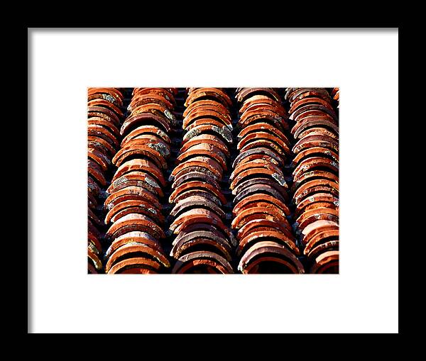 Spanish Tiles Framed Print featuring the photograph Spanish Roof Tiles by Jeff Lowe