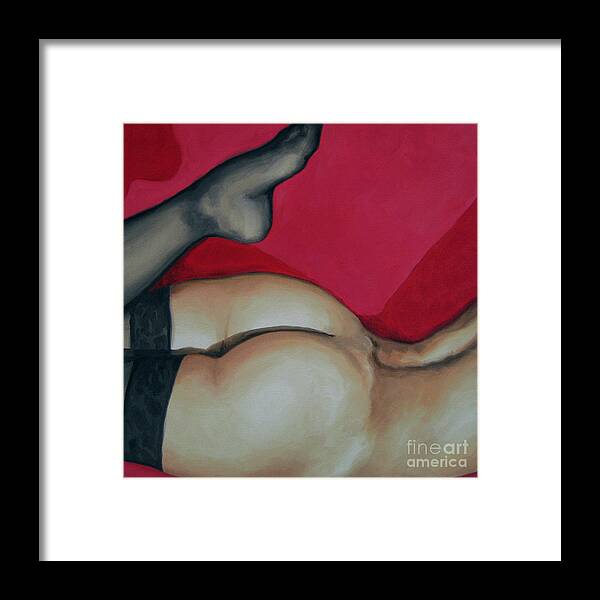 Noewi Framed Print featuring the painting Spank Me by Jindra Noewi