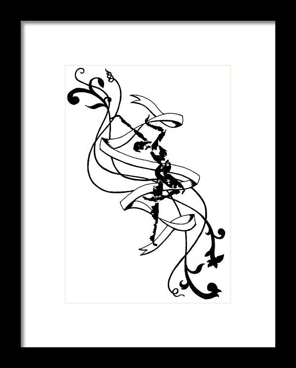 Dance Framed Print featuring the drawing Spark III by Emily Page