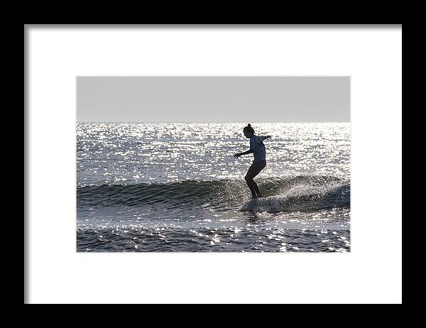 Photo Framed Print featuring the photograph Sparkly Hang Ten by AM Photography