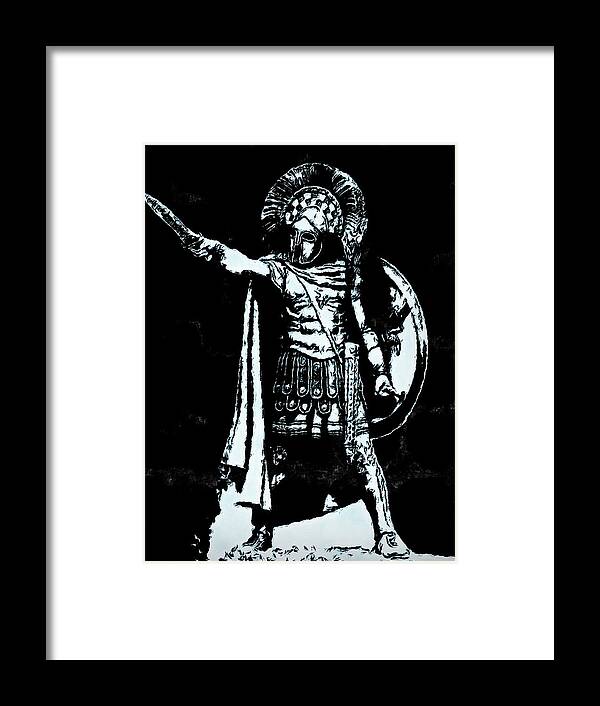 Spartan Warrior Framed Print featuring the painting Spartan Hoplite - 19 by AM FineArtPrints