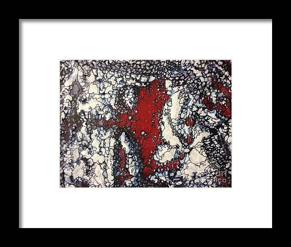 Abstract Framed Print featuring the painting Spasmmms by M J Venrick