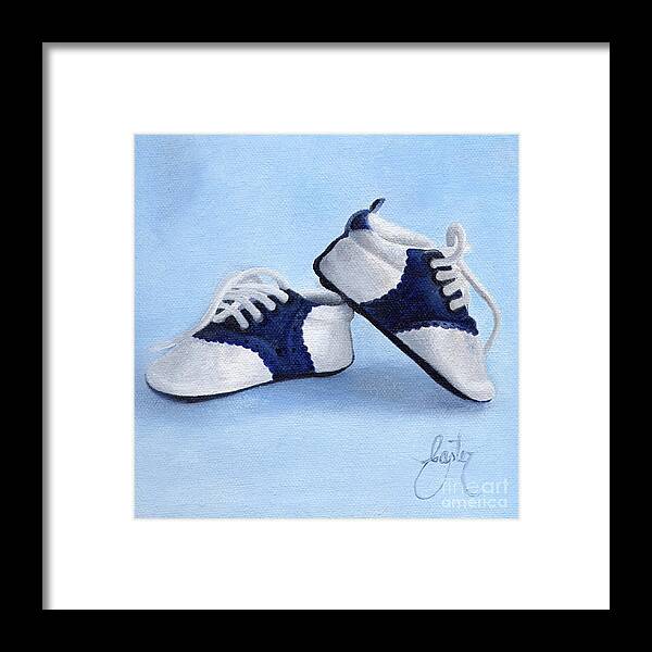 Spats Framed Print featuring the painting Spats by Daniela Easter