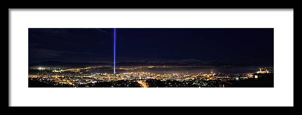 Spectra Framed Print featuring the photograph Spectra with Moonlit Sky by Anthony Davey