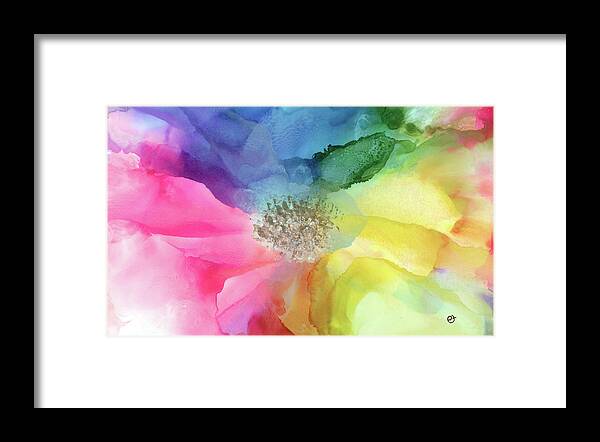 Flower Framed Print featuring the painting Spectrum of Life by Eli Tynan