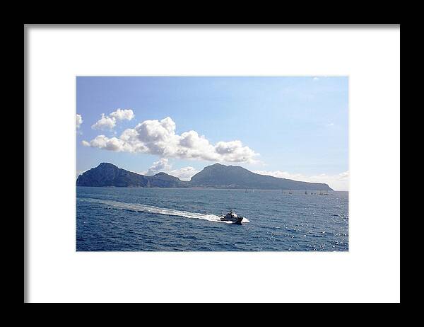 Speed Framed Print featuring the photograph Speed at Sea Capri by Piety Dsilva