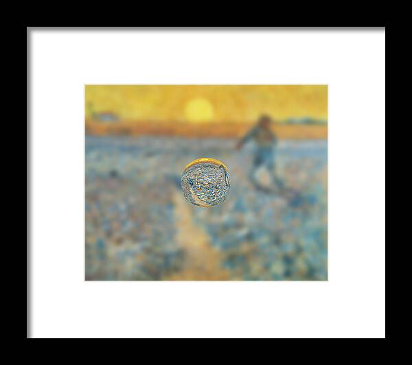 Post Modern Framed Print featuring the digital art Sphere 12 van Gogh by David Bridburg