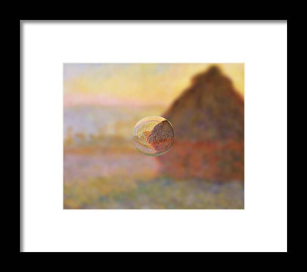 Abstract In The Living Room Framed Print featuring the digital art Sphere 5 Monet by David Bridburg