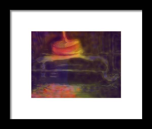 Abstract Framed Print featuring the digital art Spinning Light by Ian MacDonald