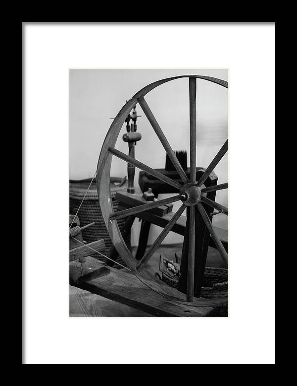 Spinning Wheel Framed Print featuring the photograph Spinning Wheel at Mount Vernon by Nicole Lloyd