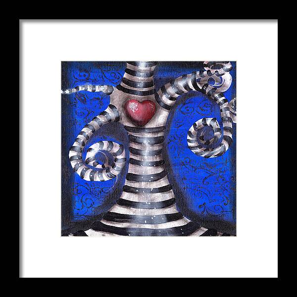 Whimsical Tree Framed Print featuring the painting Spiral by Abril Andrade
