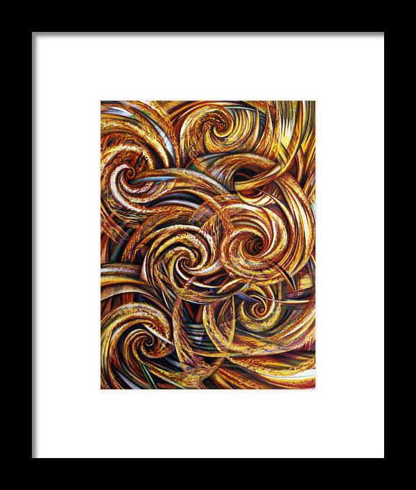 Spiritual Framed Print featuring the painting Spiral Journey by Nad Wolinska