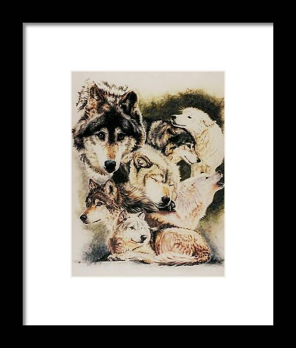 Canine Framed Print featuring the pastel Spirit Catcher by Barbara Keith