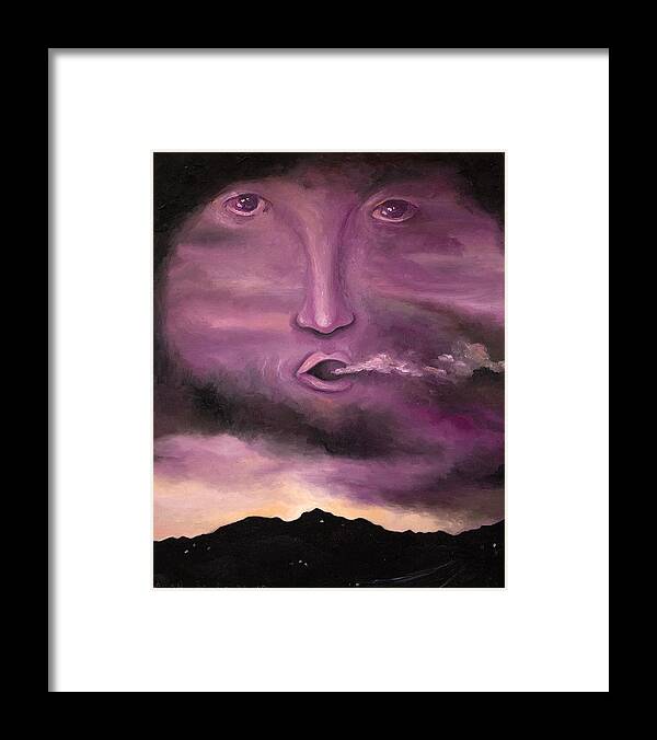 Spirits Framed Print featuring the painting Spirit in the Clouds by Leah Saulnier The Painting Maniac
