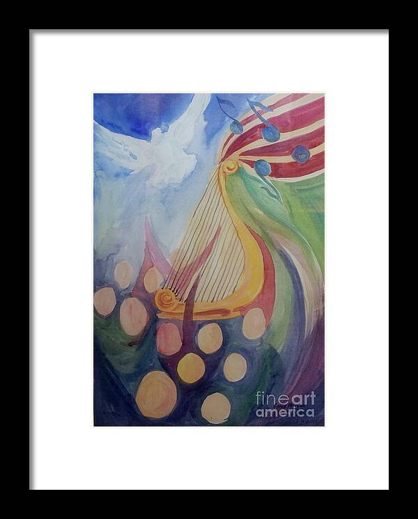 Worship Art Framed Print featuring the painting Spirit of Praise by Genie Morgan