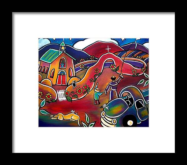Church Framed Print featuring the painting Spirits Rising by Jan Oliver-Schultz
