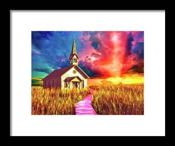 Church Framed Print featuring the painting Spiritual Event by Sandra Selle Rodriguez