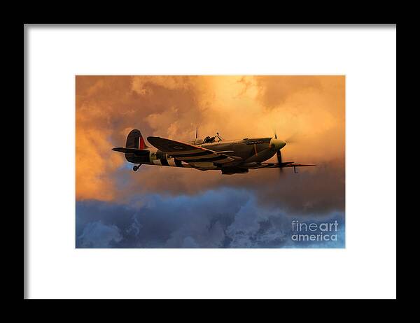 Supermarine Framed Print featuring the digital art Spitfire Beauty by Airpower Art
