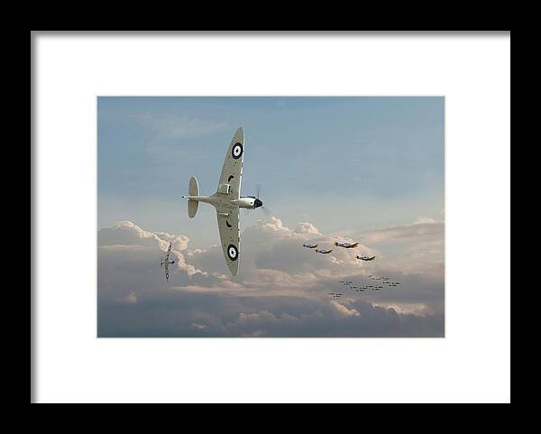 Aircraft Framed Print featuring the digital art Spitfire - Long Odds by Pat Speirs