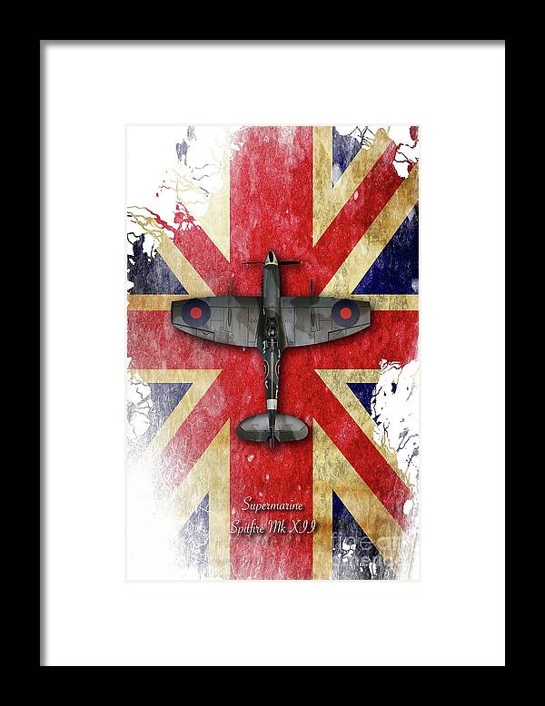 Spitfire Framed Print featuring the digital art Spitfire Mk.XII by Airpower Art
