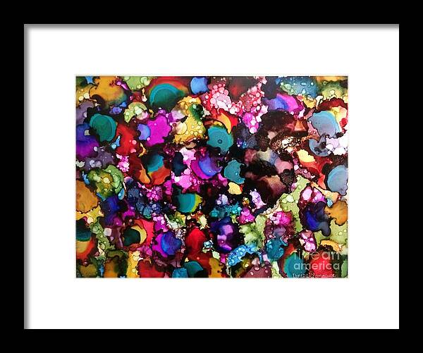 Alcohol Ink Framed Print featuring the painting Splendor by Denise Tomasura