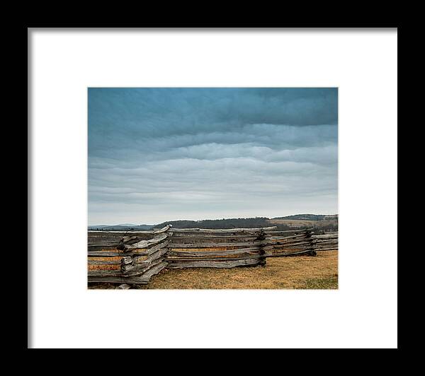 Appalachian Mountains Framed Print featuring the photograph Split Rail Fence on the Blue Ridge Parkway by Kelly VanDellen