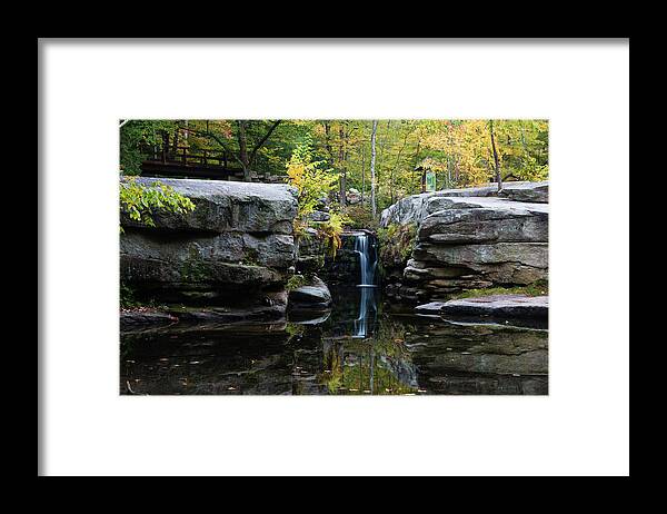 Waterfall Framed Print featuring the photograph Split Rock in October #1 by Jeff Severson